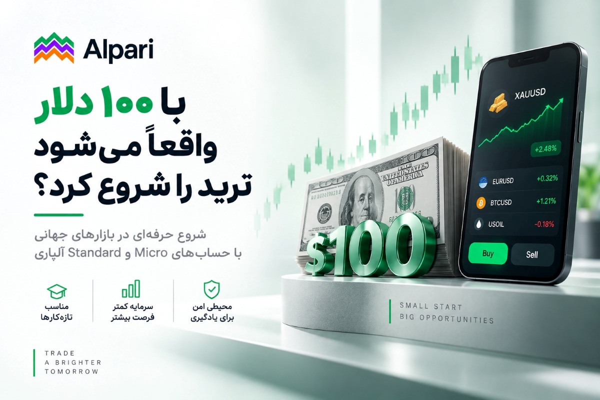 با ۱۰۰ دلار واقعاً می‌شود ترید را شروع کرد؟ راهنمای انتخاب حساب و اولین معامله